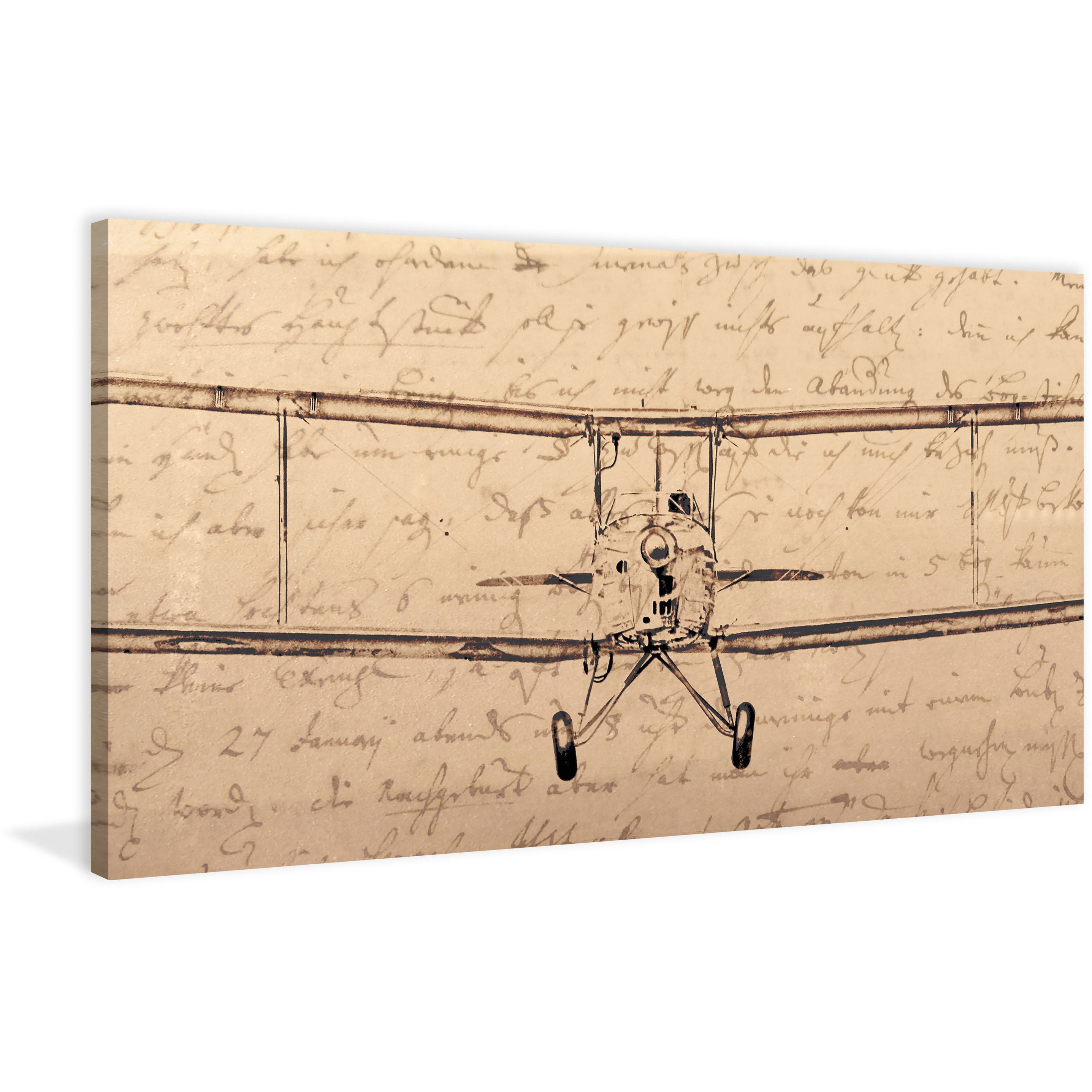 MARMONT HILL - Story of Flight Painting Print on Canvas - Multi-Color 36 x 18