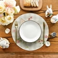 thumbnail image 3 of KCEHTA Easter Placemats Set of 4 Round Bunny Rabbit Floral Spring Placemats for Kitchen Dining Table, 3 of 7