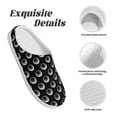 thumbnail image 5 of Rateoe Golf Balls Print Women's Men's Cotton Knit Slippers Lightweight Memory Foam Indoor House Shoes with Anti-Skid Sole-46/47, 5 of 7