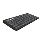 Logitech Pebble Keys 2 K380s, Multi-Device Bluetooth Wireless Keyboard with Customizable Shortcuts, Slim and Portable, Tonal Graphite
