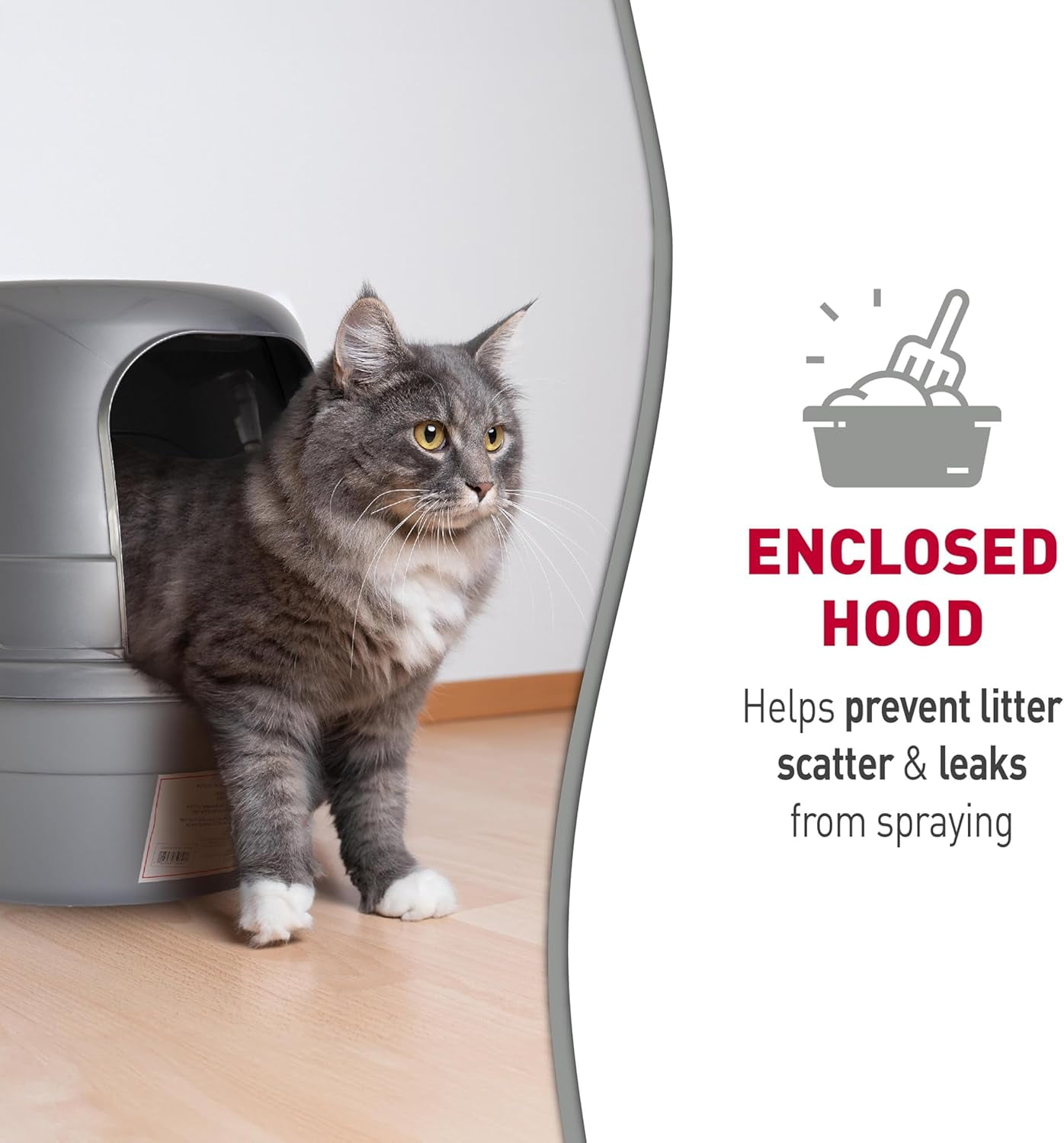 Nature’s Miracle Hooded Flip Top Litter Box for Cats, With Built-In Odor Control Charcoal Filter