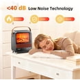thumbnail image 4 of FLYMOON Electric Fireplace , Fireplace  with 3D Different Flame Effects, 750/1200W, 7 H Timer, Electric Fireplace Heaters with Overheating & Tip-Over Protection for Office Garage Indoor, 4 of 8