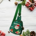 thumbnail image 6 of Christmas Gift Bag, Crossbody Purse, Small Portable Santa Claus Holiday Treat Storage, Red Green Cloth Fabric Durable Festive Accessory, 6 of 7
