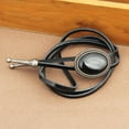 thumbnail image 4 of Unisex Vintage Oval Shape Stone Pendant Bolotie Western Faux Leather Rope Necktie Jewelry Shirt Collar Chain Necklace, 4 of 9