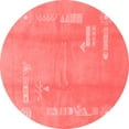 thumbnail image 1 of Ahgly Company Indoor Round Abstract Red Modern Area Rugs, 7' Round, 1 of 4