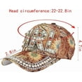 thumbnail image 5 of EONQY Women Rhinestone Crystals Baseball Cap Bling Bling Adjustable Sun Hat Hip Hop Caps Fashion Hats, 5 of 6