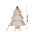 thumbnail image 2 of Fruit Tray 2Pcs Christmas Tree Shaped Fruit Snack Tray With 3 Compartments Suitable For Daily Holiday Decoration Plastic Serving Tray, 2 of 6
