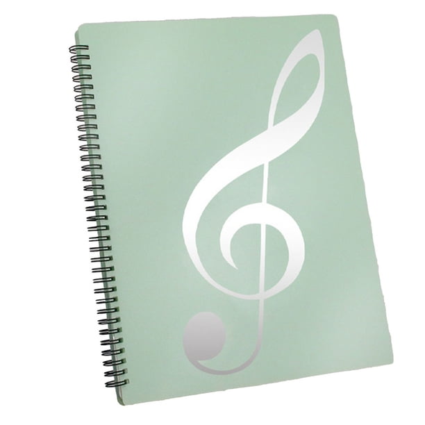 Carpeta de Partituras, Capacidad de 60 PáGinas, Carpeta/Soporte para Partituras, Se Adapta Al TamañO de Carta A4, Escribible y Desmontable (Verde)