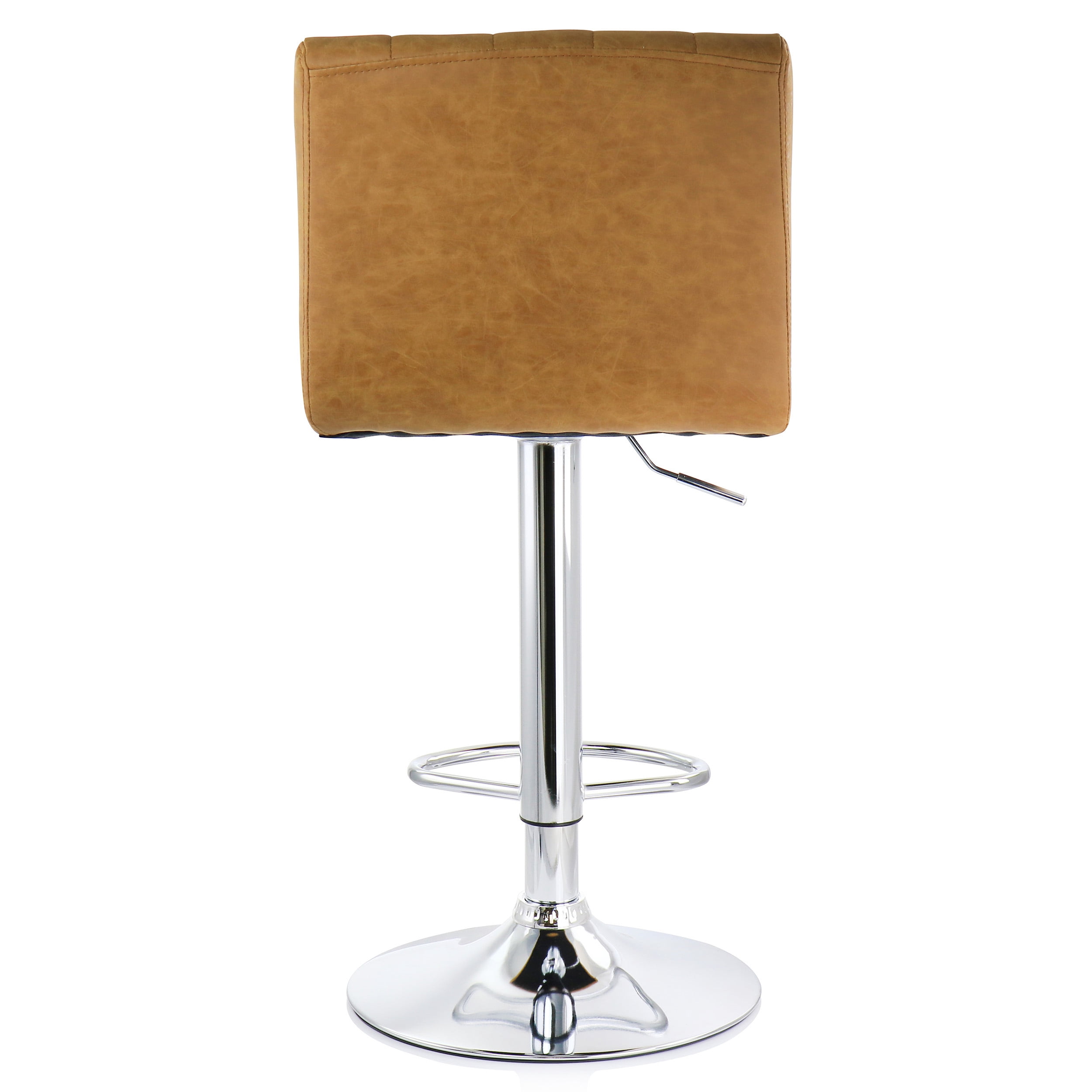 Elama Bar Stool with Adjustable Height & Swivel, Camel, Set of 2