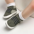 thumbnail image 5 of Baby Boys Girls High Top Sneakers Soft Soles Anti Skid Infant Ankle Shoes Toddler Prewalker First Walking Crib Shoes-green, 5 of 5