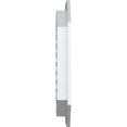 thumbnail image 3 of 14"W x 20"H Vertical Elongated Octagon (19"W x 25"H Frame Size): Functional, PVC Gable Vent w/ 1" x 4" Flat Trim Frame, 3 of 14