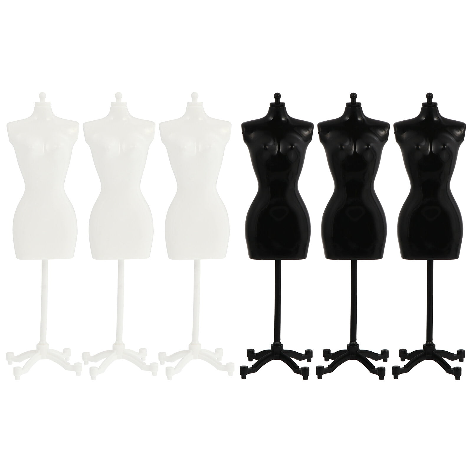 NUOLUX 6PCS Mini Mannequin Model Doll Dress Clothing Stand Skirt
