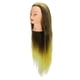 thumbnail image 2 of Cabeza de maniquí de peluquería compacta de simulación de cabeza de trenzado de cabello con pelo amarillo de tinta para peluquero, 2 of 8