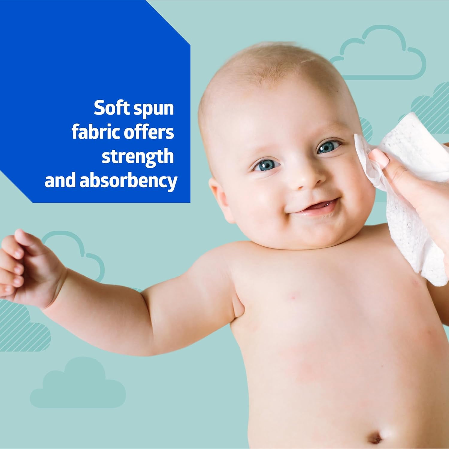 Medline Babysoft For Sensitive Skin Disposable Dry Cleansing Cloths, (Case of 500)