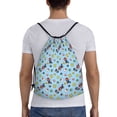thumbnail image 2 of Lsque Mario Print Drawstring Backpack Bag Sport Gym Sackpack Cinch Bags Drawstring Bags Draw String Sport Bag-Small, 2 of 8