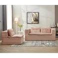 thumbnail image 5 of New Multi Functional Sectional Sofa Bed with Independent Chaise Lounge and Functional Blanket,Plush Corduroy Sofa Couch,Convertible Sofa Bed,80" King Size Bed,Deep Seat Fluffy Sofa,Pink, 5 of 9