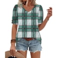thumbnail image 5 of ATENAR Shirts for Women Soft Lightweight Womens Shirts Loose Tee Green 2XL, 5 of 6