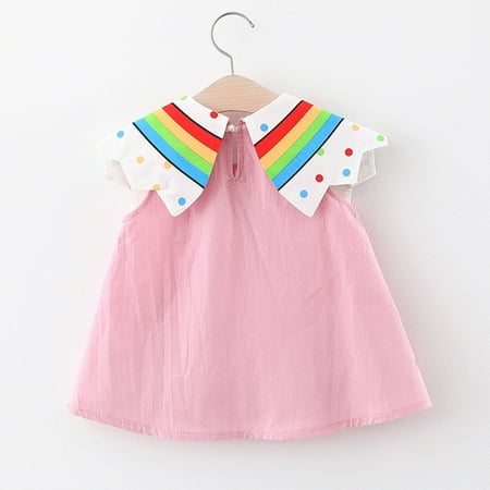 

dmqupv Little Girls Dress Shoes Mommy and Me Dress Sleeveless Floral Printed Family Matching Hawaiian Beach Midi Dresses Pink 2-3 Years