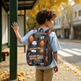 thumbnail image 6 of Basketball and Flame Gray Pattern 17" School Backpacks for Teens,Waterproof Oxford Fabric,S-Shape Padded Straps for School,Travel,Hiking,Camping, 6 of 6