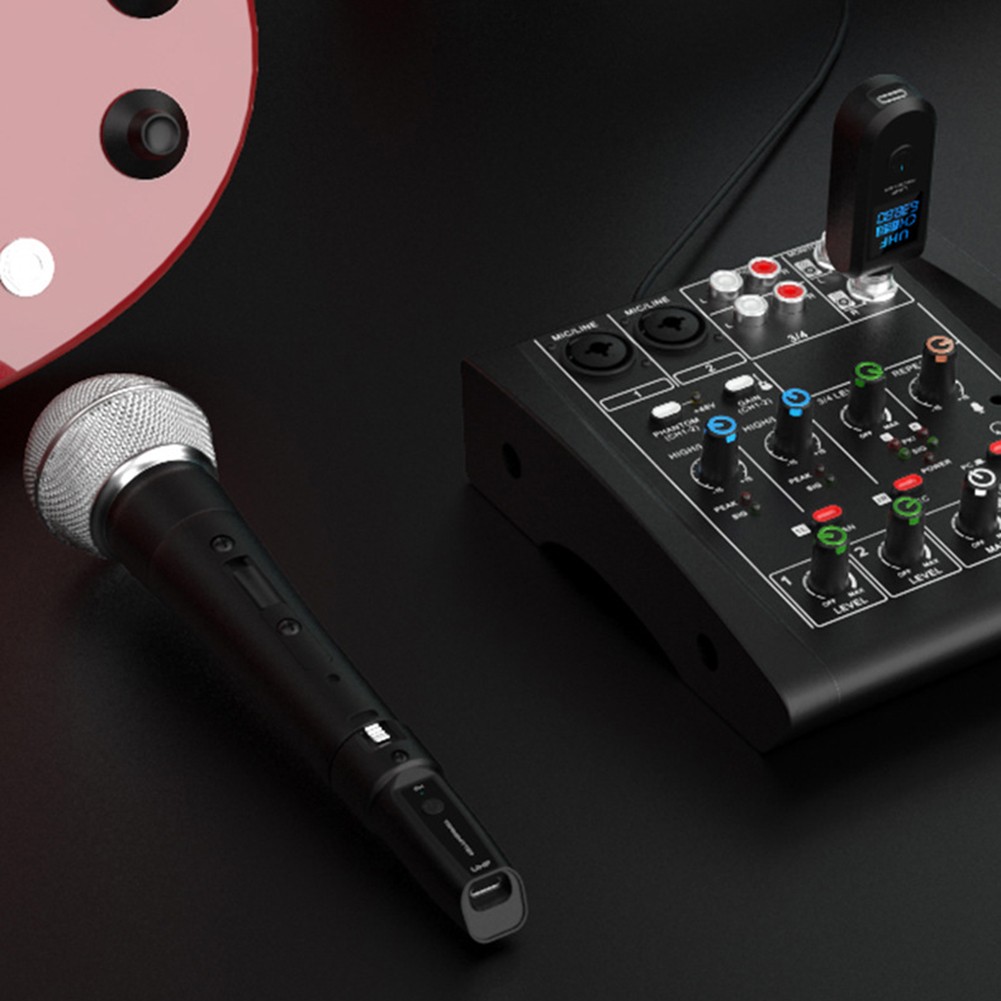 AFQH Wireless Guitar UHF XLR Adapter Transmitter Receiver Mic Set For Mic Audio Mixer Wireless Systems Pro Audio Equipment