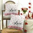 thumbnail image 6 of Tuvgenk Valentine's Day Throw Pillow Covers 18x18 Inch, Valentine Wedding Pink Love Heart Decoration Pillow Cases for Home Sofa Couch, 6 of 6