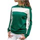 thumbnail image 1 of Moda mujer Patchword manga larga transpirable cuello redondo camisa blusa Tops Fridja  czfsfas393, 1 of 6
