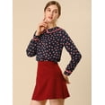 thumbnail image 2 of INSPIRE CHIC Blouse Douce à Manches Longues pour Femmes, Mignonne, à Volants, Col Peter Pan, 2 of 6