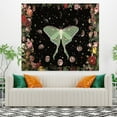 thumbnail image 3 of Moonlit Garden Tapestry Moth Moon Phase Tapestries Coloful Floral Tapestry Wall Hanging for Bedroom Dorm,60Wx50H, 3 of 4