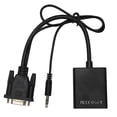 thumbnail image 3 of Akozon VGA To HD Audio Converter 1080P 3.5mm Video Signal Conversion Adapter DC 5V, 3 of 8