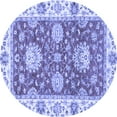 thumbnail image 1 of Ahgly Company Indoor Round Oriental Blue Traditional Area Rugs, 5' Round, 1 of 4
