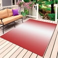 thumbnail image 4 of Outdoor Rug 3x5 ft Ombre Red White Outdoor Large Area Rug Non Slip Rubber Gradient Color Front Door Mat RV Rug Camping Carpet Patio Outdoor Rugs for Backyard Balcony Deck Porch Indoor, 4 of 9