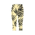 thumbnail image 4 of lcziwo Sales of The Day Lightning, Womens Milk Silk Soft Cropped Leggings 2025 Summer Palm Trees Beach Leggings Casual High Waisted Tummy Control Workout Tight Capris Yellow L, 4 of 6