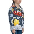thumbnail image 3 of Fotbe Astronaut And Space Pattern Youth Pullover Hooded Sweatshirt, Boys Hoodie, Kangaroo Pocket Hoodie for Kids Girls -X-Large, 3 of 6
