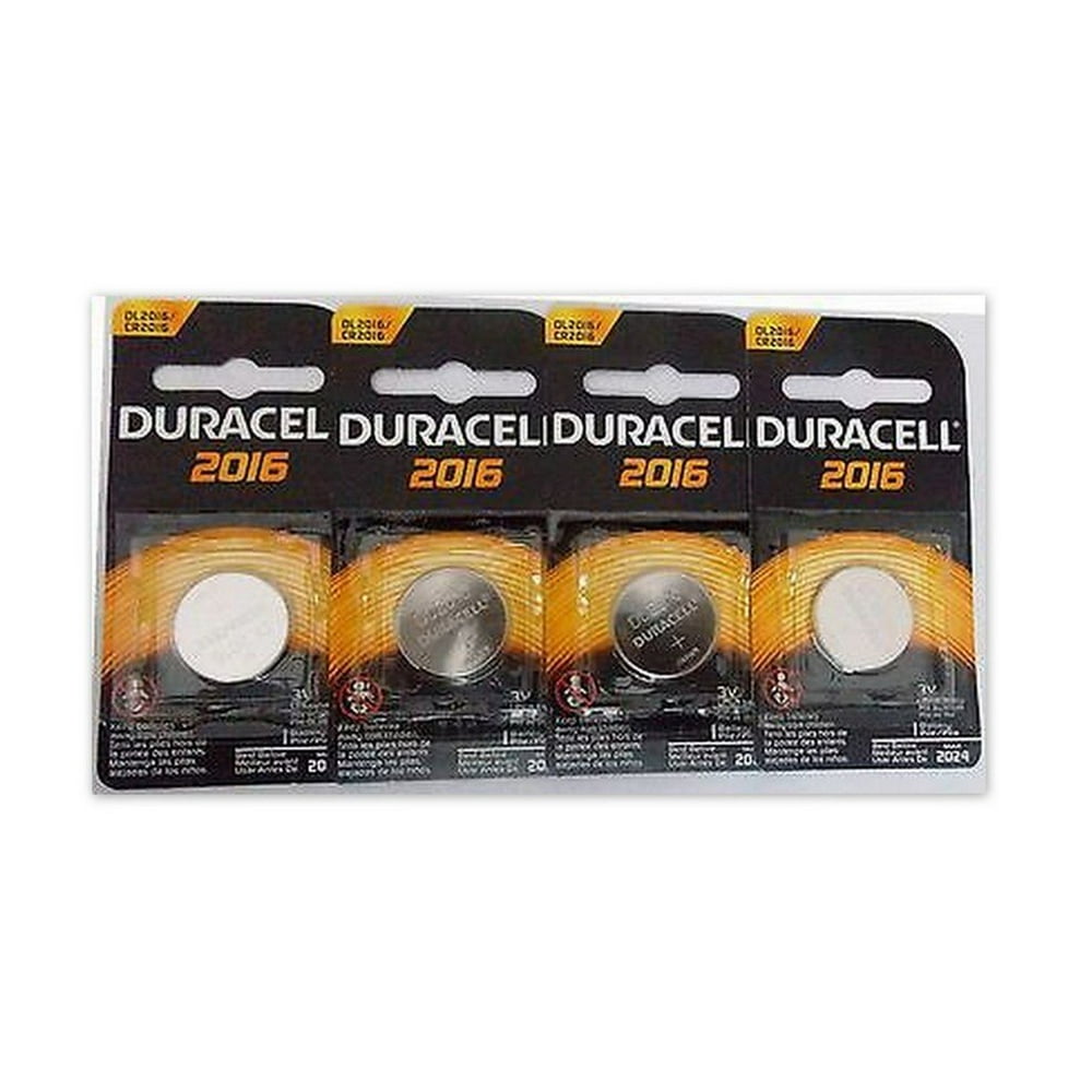 DURACELL DL2016 CR2016 DL2016B Coin Type 3 Volt Lithium Battery 4 PACK