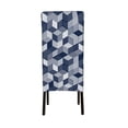 thumbnail image 4 of ZICANCN Abstract Cube Blue Stripes Chair Protectors Seat Covers , Dining Chair Slipcovers 1 Piece for Dining Room Hotel Kitchen, 4 of 8