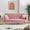 Pink, variant on 71 Inches Velvet Futon Sofa Bed with 2 Pillows,Modern Convertible Futon Couch with 3 Adjustable Backrest Angles and Gold Metal Feet,Suitable for Apartment,Living Room,Small Space,Beige
