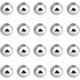 thumbnail image 1 of 300 cuentas redondas de 4 mm chapadas en plata de ley 925, sin costuras, lisas, para la cintura, redondas, tipo bola, con separadores sueltos de latón., 1 of 9