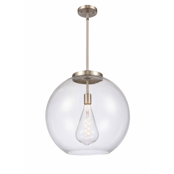 221-1S-SN-G122-18 Innovations Lighting Athens - 1 Light Pendant In Industrial Style-18.38 Inches Tall and 17.75 Inches Wide-Brushed Satin Nickel