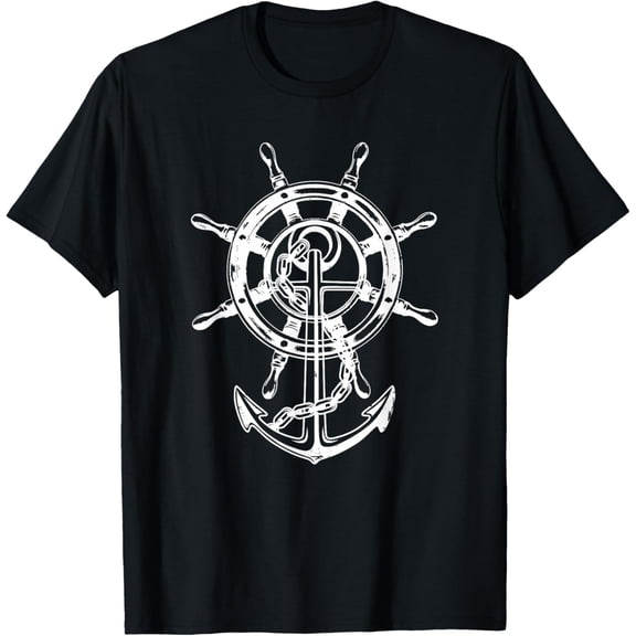 Anchor & Rudder Cool Sailing Design Nautical Gift Men Women T-Shirt