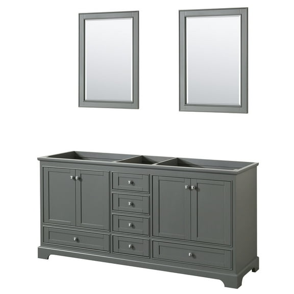 Wyndham Collection Wcs202072dcxsxxm24 Deborah 71" Double Free Standing Wood Vanity Cabinet