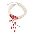 thumbnail image 2 of MKKAS Halloween Horror Bloody Choker - Vibrant Realistic Drip Necklace, Spooky Festive Party Costume, H, Bloody Choker, Halloween, 2 of 6