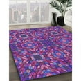 thumbnail image 2 of Ahgly Company Indoor Rectangle Patterned Dark Magenta Purple Area Rugs, 6' x 9', 2 of 6