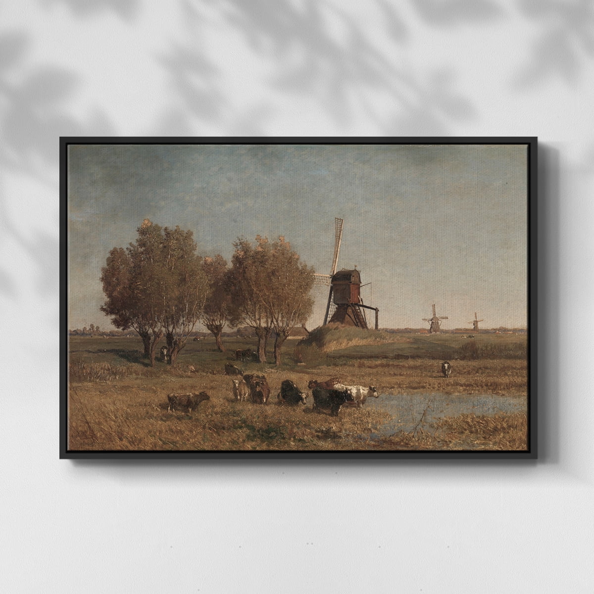 Vintage Landscape-CDII By Wexford Home Framed in Black Wood Gallery Wrapped Canvas 17 in. x 25 in.