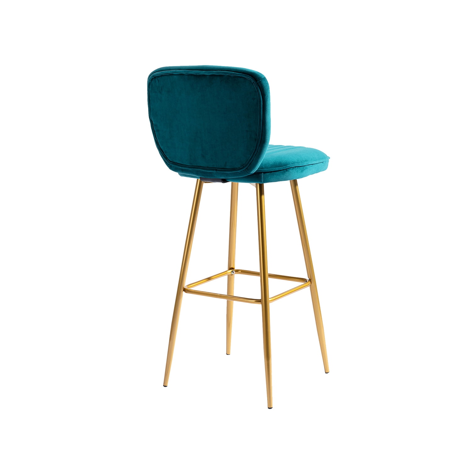 Kepooman Modern Design Bar Stools Set of 1 with Back for Bar Counter, Blue - Green Kepooman Modern Design Bar Stools Set of 1 with Back for Bar Counter, Blue - Green