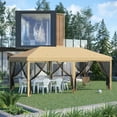 thumbnail image 2 of 10' x 20' Pop Up Canopy Tent with Netting, Heavy Duty Instant Sun Shelter, Large Tents for Parties with Carry Bag for Outdoor, Garden, Patio, B, 2 of 6