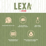 LEXA 14 Handmade Bamboo Salad Bowl – 130 oz Large Wooden Fruit Bowl for Kitchen Counter, Black Bamboo