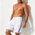 thumbnail image 5 of EOYWHK Mens Gym Shorts with Pockets Quick Dry Breathable Relaxed Fit Workout Shorts for Men Soft Lightweight Breathable for Workout Training White, Size M, 5 of 6