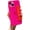 Translucent / Neon Magenta, variant on Strap Holder Case for 5.4" iPhone 13 Mini with Kickstand, Translucent PC Back Cover + Soft TPU Bumper with Adjustable Finger Grip Loop for iPhone 13 Mini 5.4 Inch, Neon Magenta
