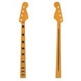 thumbnail image 3 of 20 Frets Maple Electric Bass Guitar Neck for 4 String Precision PB Bass Yellow, 3 of 7