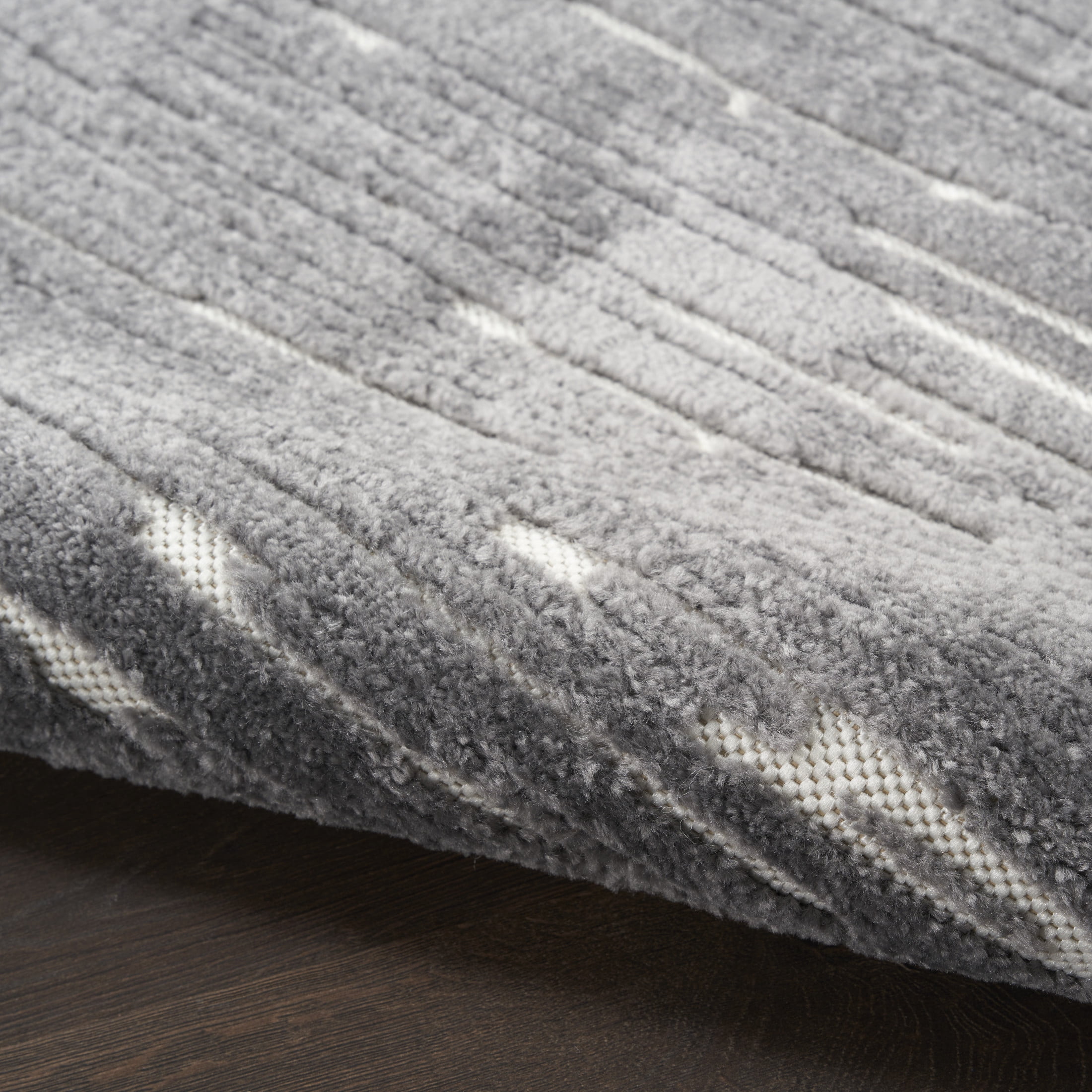 Nourison Casual 7'10" x 9'10" Grey Modern Indoor Rug